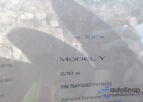 2023 Tesla Model Y from USA, damaged, VIN 7SAYGDEE1PA119472